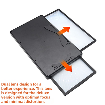 Кронштейн за увеличител на екрана за смартфони с вградени двойни екрани (хоризонтален и вертикален) - зумване на мобилно видео - акрил