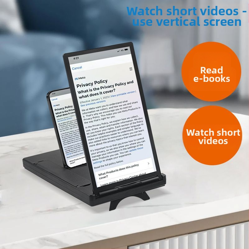 Držiak zväčšovača obrazovky pre smartfóny s vstavaným dvojitým displejom (horizontálne a zvisle) – zoom na mobilné video – akryl