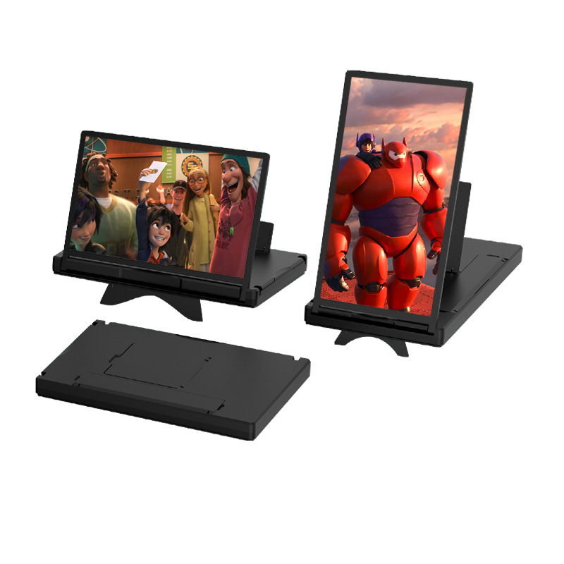 Кронштейн за увеличител на екрана за смартфони с вградени двойни екрани (хоризонтален и вертикален) - зумване на мобилно видео - акрил