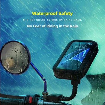 Eesmine paigaldus veekindel telefonihoidja koos hoiukotiga universaalsetele mootorratastele ja elektrilistele jalgratastele | Mudel 2019716118 | Speed motorcycle products