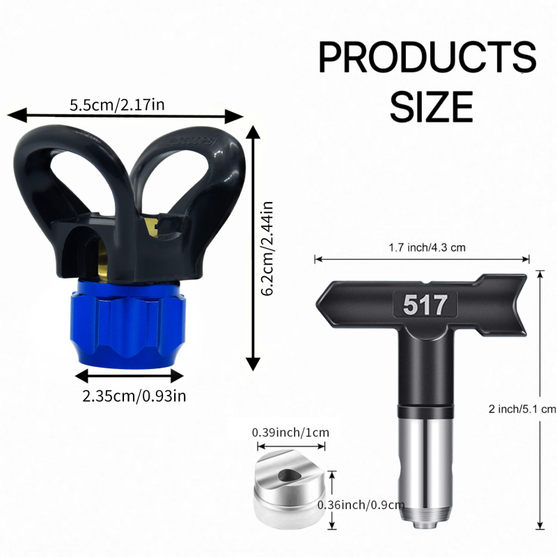Bezoro purškimo pistoleto purkštuko laikiklis, suderinamas su latekso dažais, prieinami privatūs prekių ženklai