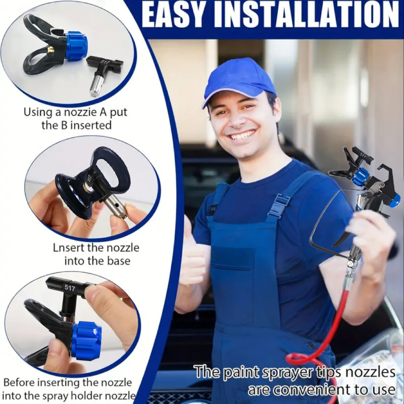 Bezoro purškimo pistoleto purkštuko laikiklis, suderinamas su latekso dažais, prieinami privatūs prekių ženklai