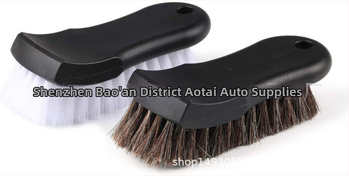 Automobilio interjero valymo šepetys – PP medžiaga + arklių plaukai, tipas: valymo šepetys, modelis: Horse hair brush