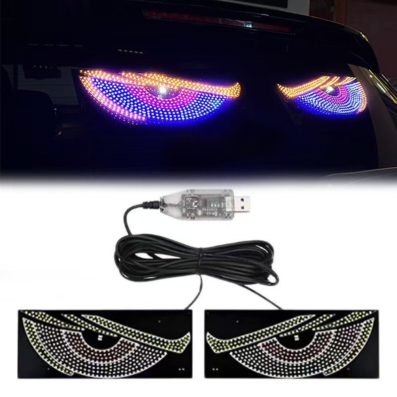 LED dinamisks automašīnas acu displejs - XL Devil Eyes, 12V, 5W, 1A