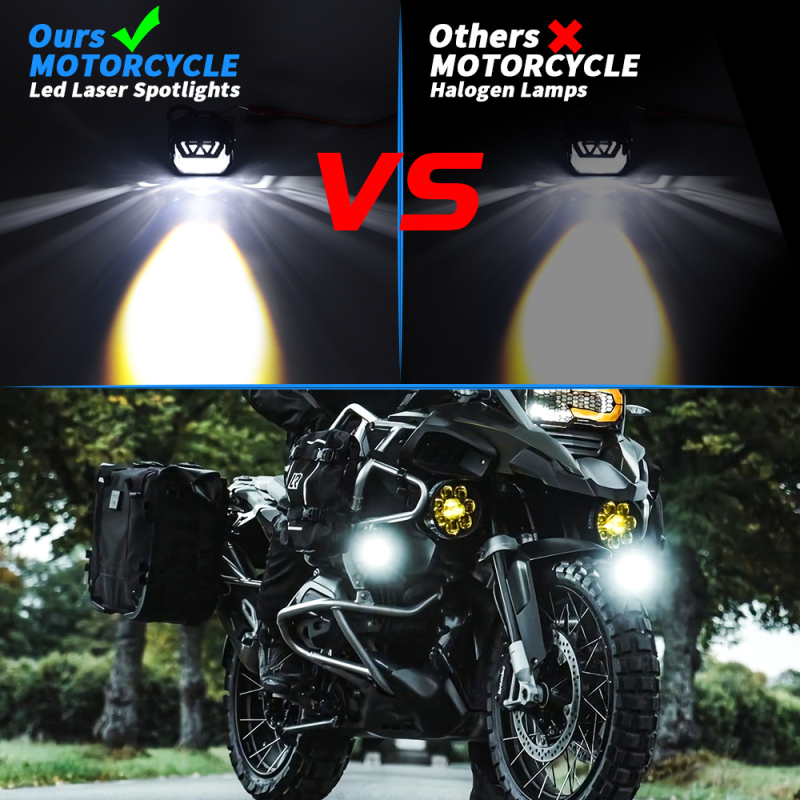 Φακός LED μοτοσικλέτας με διπλό φάσμα (υψηλό/χαμηλό) – αλουμίνιο+ABS, 9-60V, IP67, 770 lm, πηγή φωτός 3570+3030