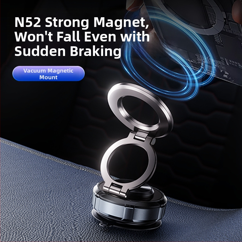Автомобилен магнитен държател за телефон с вакуумна чашка за всмукване, монтаж на таблото, автоматично всмукване, универсална съвместимост