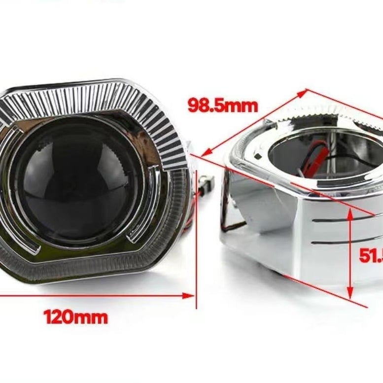 Capac LED Angel Eye, pătrat, integrat, 12V, 5W, dintr-o singură bucată