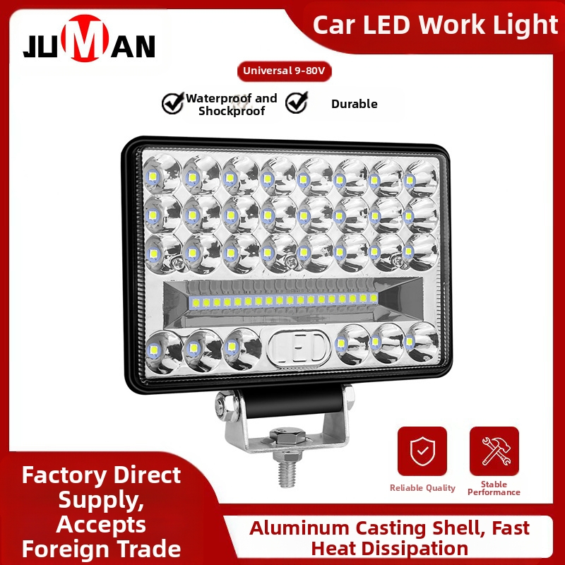 Automobiļu LED darba gaismas – 48 LED, 144W, 9-80V, 7200LM, 6500K