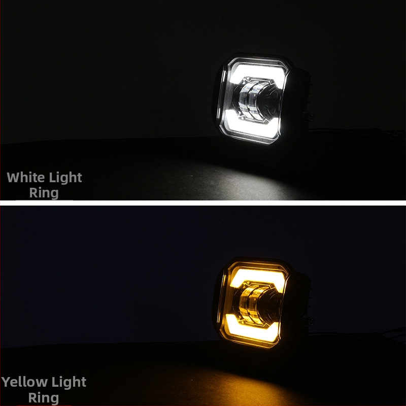 Azure LED фар за мъгла за офроуд — Angel Eye, квадратен, Z0132, 40W, 10-100V, 122x92 мм, 6500K, 30 000 ч