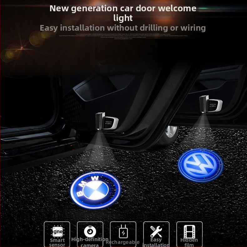 Proiector laser de întâmpinare pentru ușa automobilului, model M1, 7W, 12V, 0.25A, 10000h