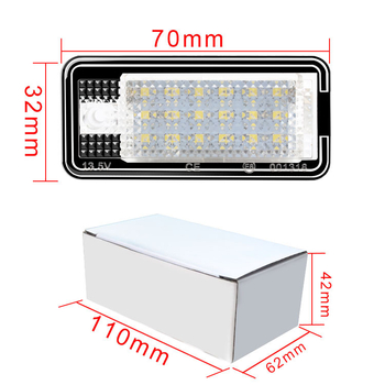 LED numbrimärgi lamp Audi A3/S3/A4/A6/C6/A8/Q7/RS4/RS6 - 12V, 3.48W, 6500K, 50 000 tundi