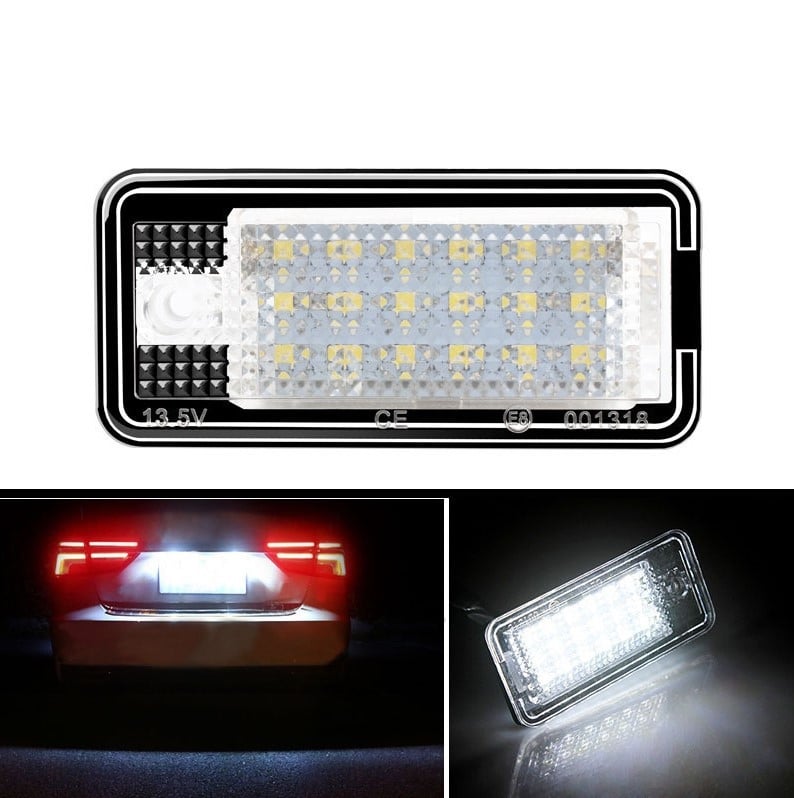 LED лампа за регистрационен номер за Audi A3/S3/A4/A6/C6/A8/Q7/RS4/RS6 - 12V, 3.48W, 6500K, 50 000 ч.