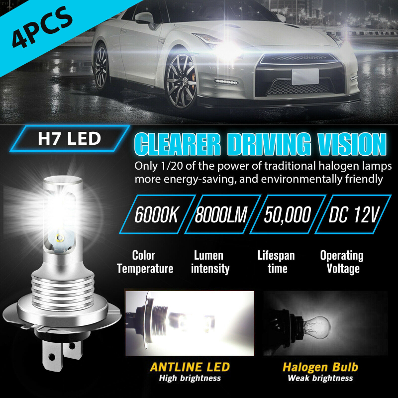 LED rūko žibintas 1860 2SMD, 80W, 12-24V, 1000LM, 6000-7000K