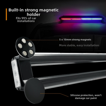 Lumină COB montată pe vehicul cu avertizare cu LED cu patru fețe, model JSD12/15, carcasă din aluminiu+PC, sursă LED, durată de viață 50000h