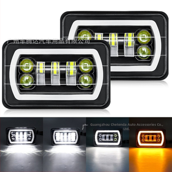 LED töövalgustus sõidukitele ja veoautodele kahetoonilise Angel Eye DRLiga ja suunamisignaaliga, 55W, 9-36V, 80000 lm, 50000 h, 7 LED