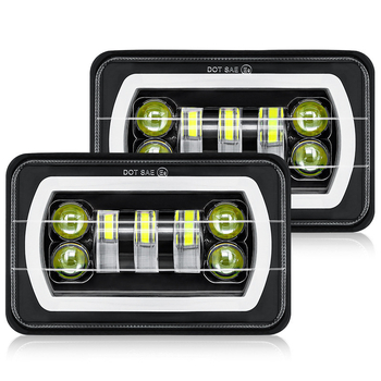 LED töövalgustus sõidukitele ja veoautodele kahetoonilise Angel Eye DRLiga ja suunamisignaaliga, 55W, 9-36V, 80000 lm, 50000 h, 7 LED