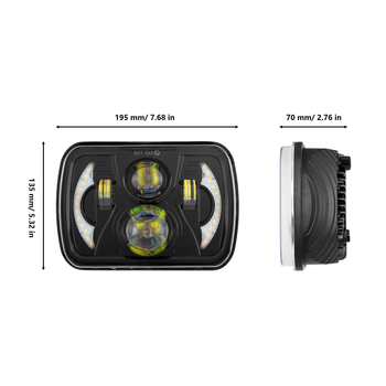 Far LED off-road pentru vehicule, 60W, 6000lm, 9-36V, IP68, carcasă din aluminiu, fascicul spot, universal