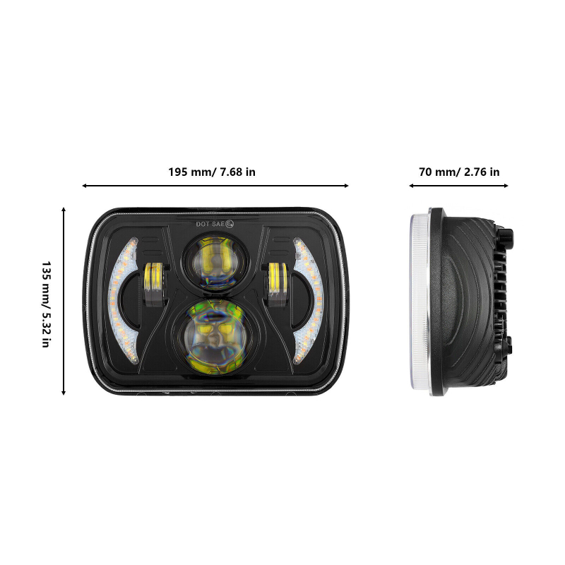 Far LED off-road pentru vehicule, 60W, 6000lm, 9-36V, IP68, carcasă din aluminiu, fascicul spot, universal