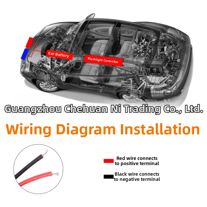 Безжично дистанционно управление LED светлина за решетка на автомобил, предупредителна, две лампи, конфигурация 1-8 LED (12V, 16W, 0.3A; ABS+LED)