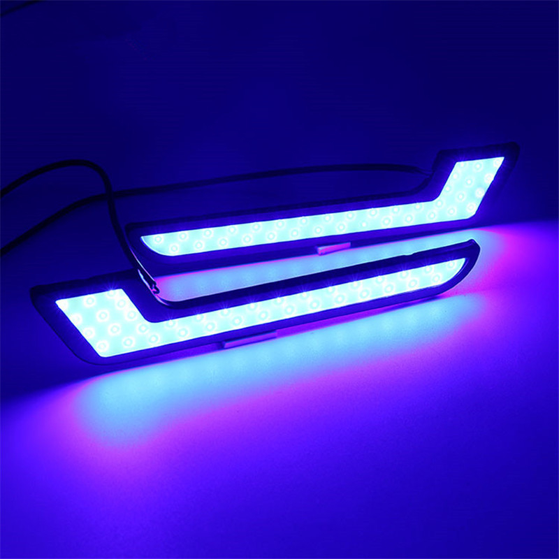 7-form COB ultra plonas DRL, L formos dizainas, 12V, 5W, IP65, aliuminio korpusas