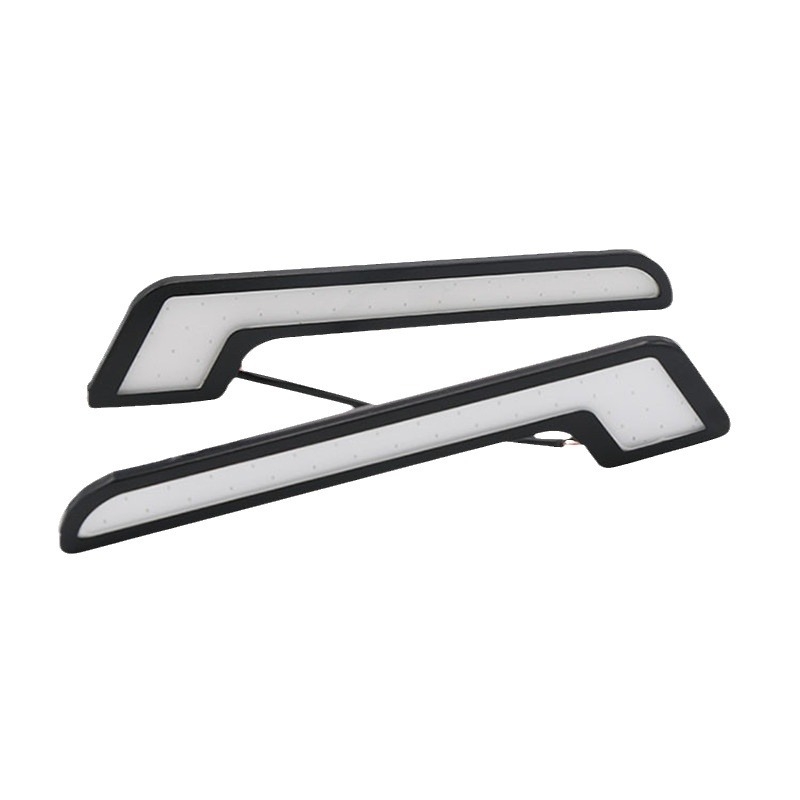 7-form COB ultra plonas DRL, L formos dizainas, 12V, 5W, IP65, aliuminio korpusas