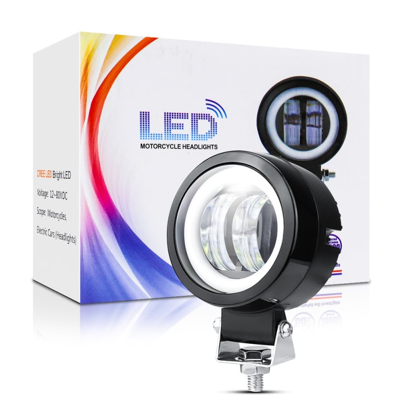 LED φωτιστικό εργασίας για μοτοσικλέτα, μοντέλο 7D, 20W, 1800 lm, Cree LED, 12V