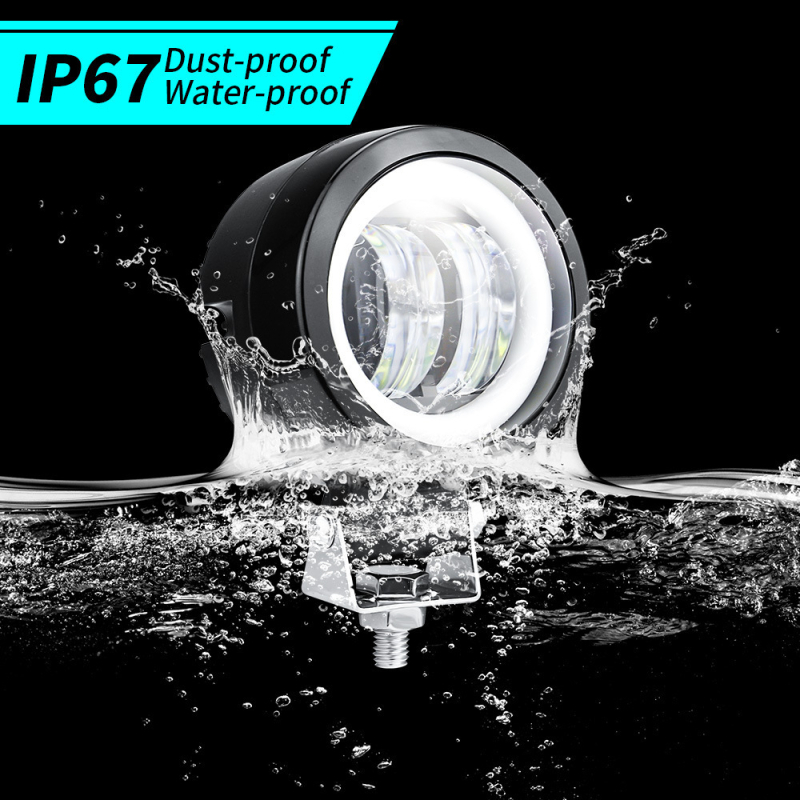 LED работна светлина за мотоциклет, модел 7D, 20W, 1800 lm, Cree светодиод, 12V