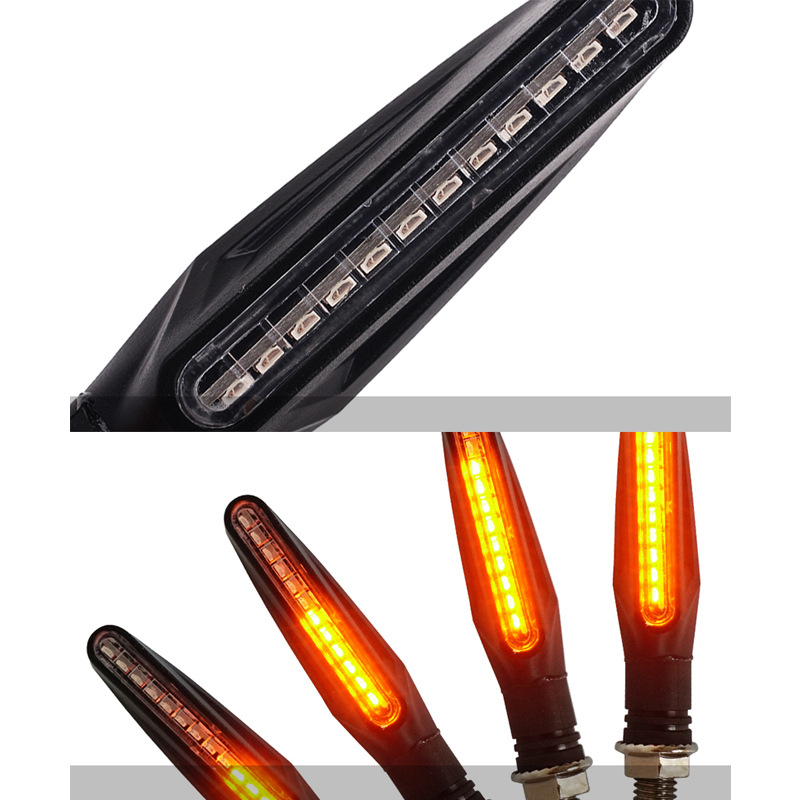 LED φανός σήμανσης μοτοσικλέτας με 12 LED, 335 SMD λωρίδα, διαδοχικός φωτισμός, μοντέλο ST-LS12LED, 1.2W, 12V, ABS + Acrylic