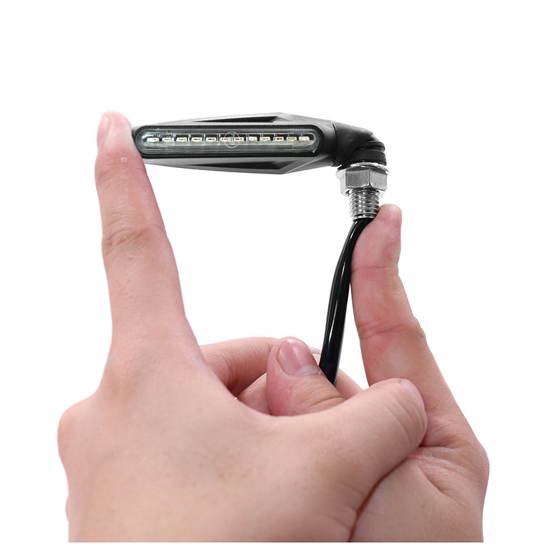 LED φανός σήμανσης μοτοσικλέτας με 12 LED, 335 SMD λωρίδα, διαδοχικός φωτισμός, μοντέλο ST-LS12LED, 1.2W, 12V, ABS + Acrylic