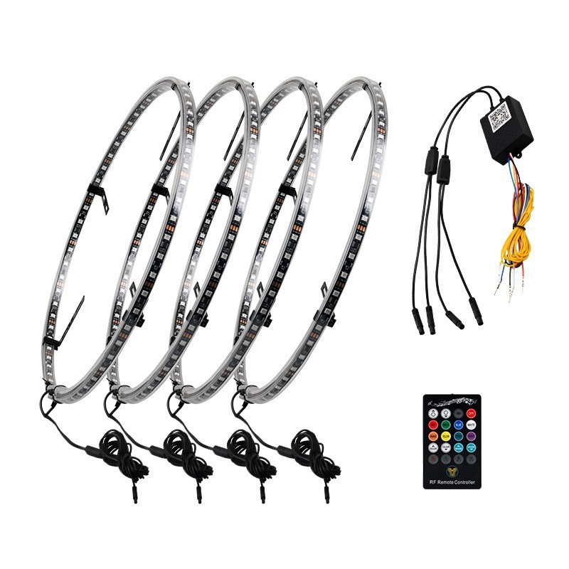 Kahekülgne velje-hub LED-valgustus auto jaoks, sobib autodele, SUV-idele ja maasturitele, 12V, 5W, PVC+LED