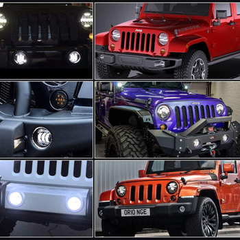 LED miglas lukturi Mazda JK – alumīnija sakausējums, 9-36V, LED 1W, Modelis Mu man-four sides fixed 30w, Halo Angel Eyes