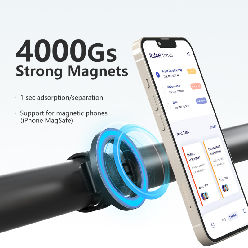 MagSafe μαγνητικός δέκτης τηλεφώνου, βάση τύπου lazy stand, από κράμα αλουμινίου, συμβατό με καρότσι αγορών και ιμάντα γυμναστηρίου, δυνατότητα παραμετροποίησης, άδειες ιδιωτικών μαρκών