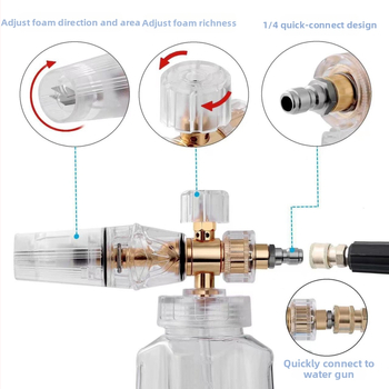 Anlu Shi putas pūšļsprūdu pistole automašīnu mazgāšanai ar alumīnija galvu un alumīnija rokturi, izsmidzināšanas diapazons 5-10, ūdens spiediens 4-8, svars 460 g