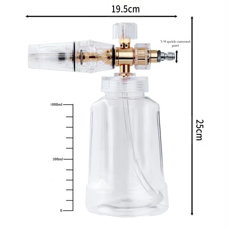 Anlu Shi pena sprej na umývanie áut s hliníkovou hlavou a hliníkovou rukoväťou, dosah postreku 5-10, tlak vody 4-8, hmotnosť 460 g