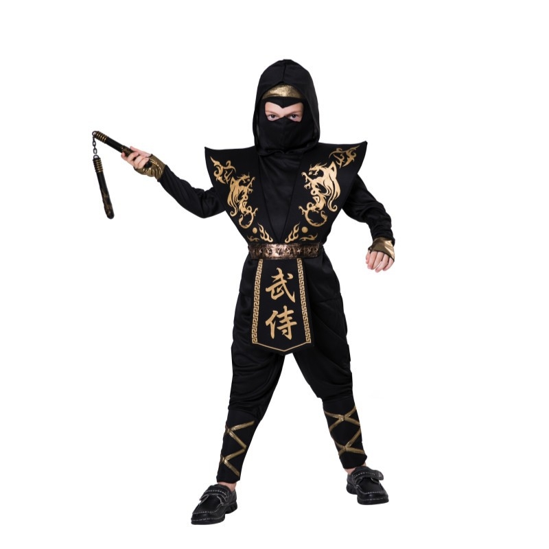 Halovīna ninjas cosplay kostīms – neuzvarams nāves karavīrs (Materiāls: audums; Ražošana: daļēji roku un daļēji mehāniska; Apstrāde un pielāgošana: Nav; Rekvizīta veids: apģērbs)