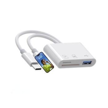 Type-C OTG 3-in-1 kaardi lugeja SD/TF ja USB-kaamerale