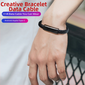 Audiniais pluoštuotas automobilių įkrovimo laidas su Lightning, Micro USB ir USB-C, greitas įkrovimas iki 60W