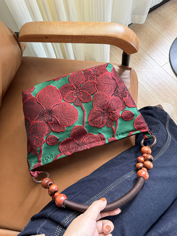 Ретро жакардова чанта за подмишницата за дами, платнена подплата, хоризонтална квадратна форма, цип, джоб за телефон, единична презрамка, за ежедневна употреба.