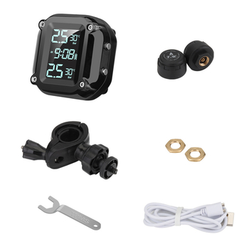 Motocikla riepu spiediena uzraudzības sistēma M5, TPMS, 2 riteņiem, digitālais displejs, augsta precizitāte