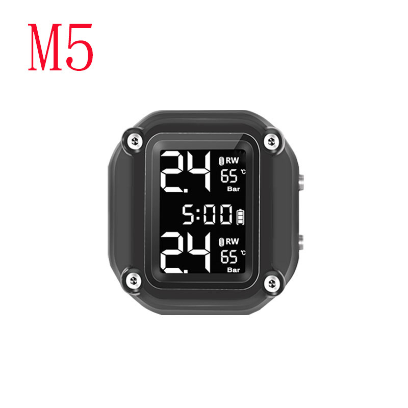 Motociklų padangų slėgio stebėjimo sistema M5, TPMS, dviejų ratų, skaitmeninis ekranas, aukšta tikslumas