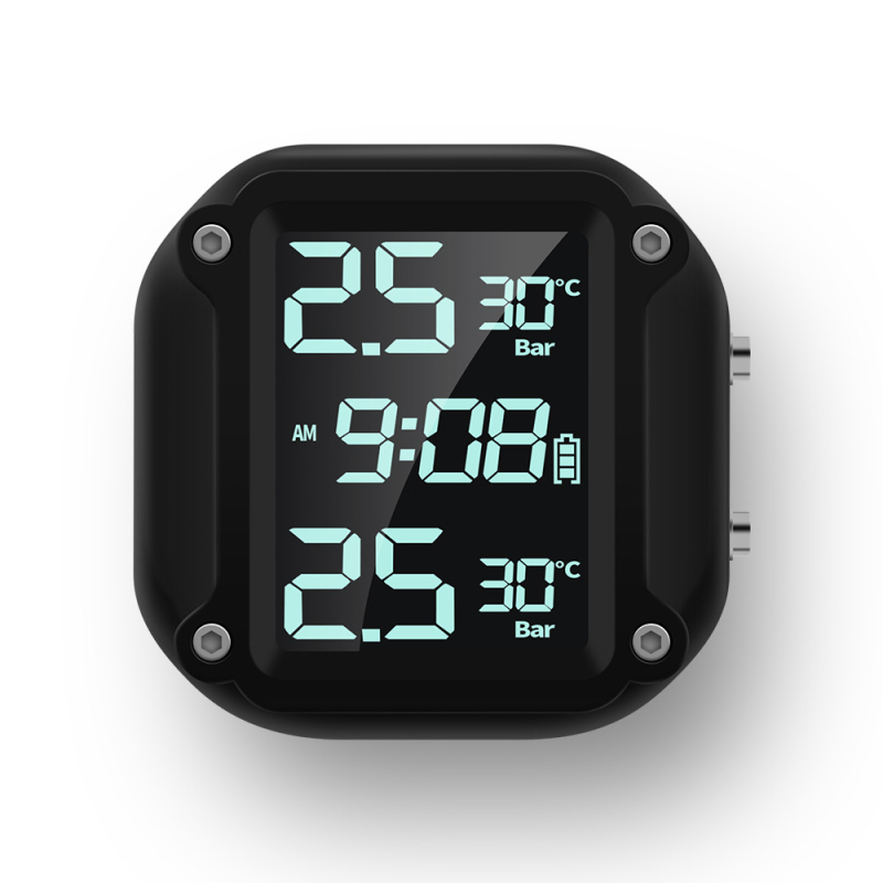 Motociklų padangų slėgio stebėjimo sistema M5, TPMS, dviejų ratų, skaitmeninis ekranas, aukšta tikslumas