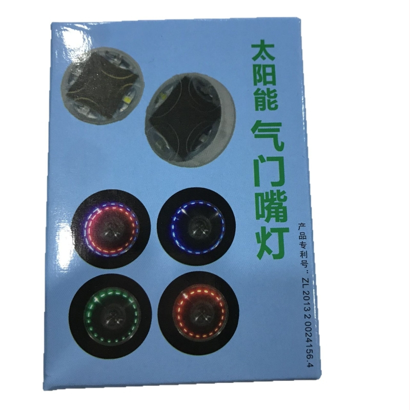 LED светлина за клапан на гума за автомобили и мотоциклети, слънчево захранване, RGB LED, универсално монтиране на джантата