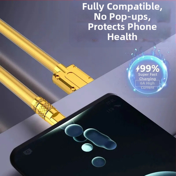 3-в-1 кабел за данни с Lightning, Micro USB и Type-C – PVC кабел за бързо зареждане, с едно гнездо