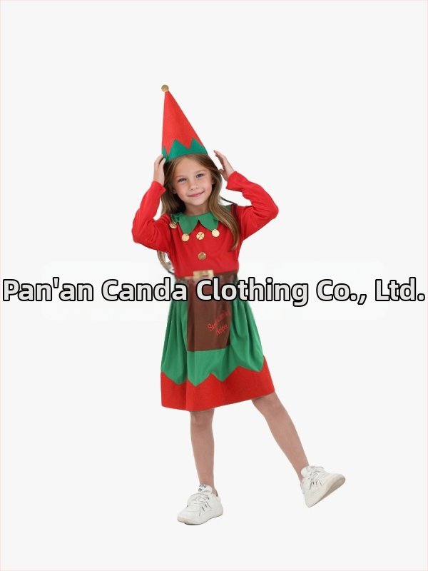 Jõuluelfkostüüm täiskasvanutele ja lastele, polüester, 95%+ koostis, 2024. aasta sügis, cosplay/rollimängud, bränd Dancing Style