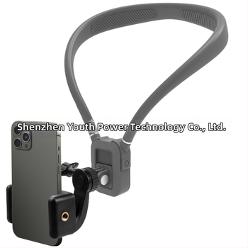 Κρεμαστό στήριγμα λαιμού για κάμερα δράσης και κινητό – όραση από πρώτο πρόσωπο, υλικό σιλικόνη, περιλαμβάνει βάση κρεμάστρας, βίδες, προσαρμογέας, κλιπ τηλεφώνου