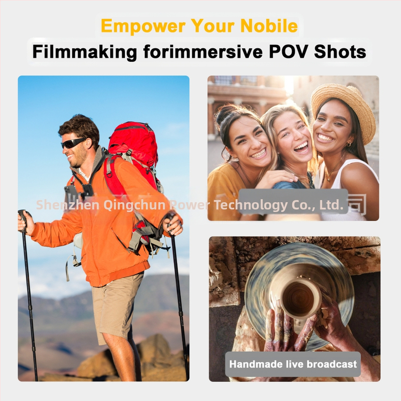 Krk-ný visací držiak pre športovú kameru a mobilný telefón – prvá osoba perspektíva, silikónový materiál; balenie obsahuje: vešiakový držiak, skrutky, adaptér, klip na telefón