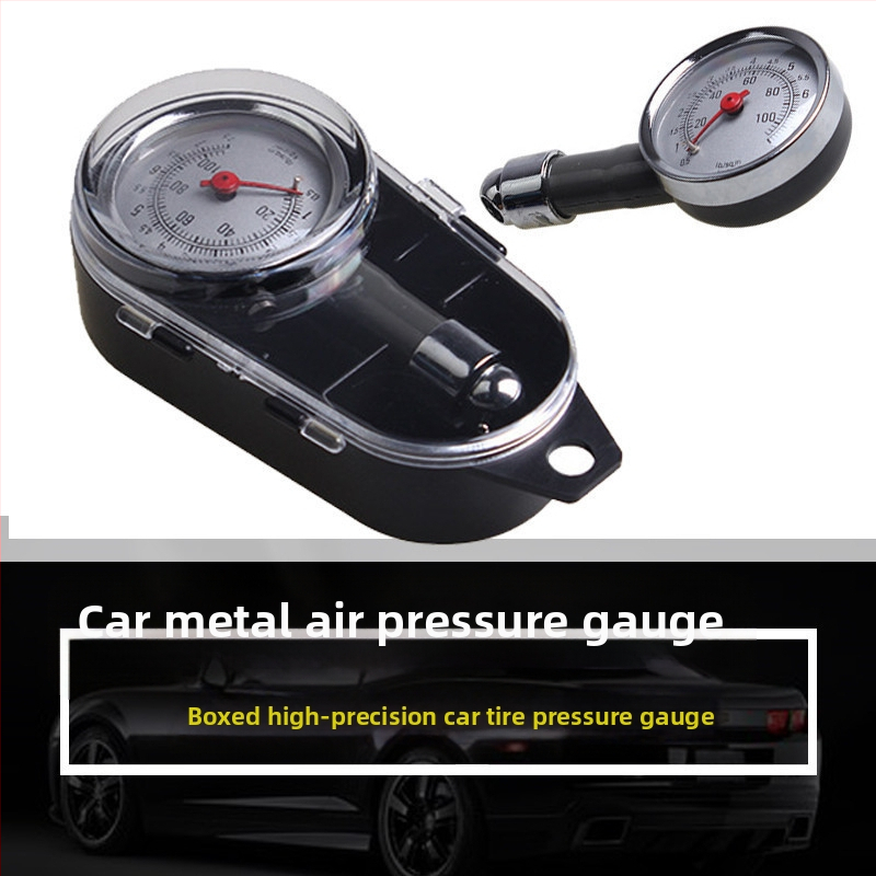 Манометр за налягане в гумите с метално тяло, висока прецизност, диапазон 28-35, дисплей KG/CM2