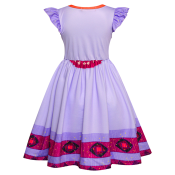 Κοριτσίστικο φόρεμα σε Α-γραμμή με σχέδιο κινουμένων σχεδίων, ύφασμα milk silk, 100% πολυεστέρας