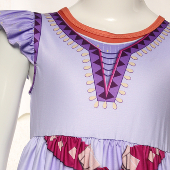 Κοριτσίστικο φόρεμα σε Α-γραμμή με σχέδιο κινουμένων σχεδίων, ύφασμα milk silk, 100% πολυεστέρας