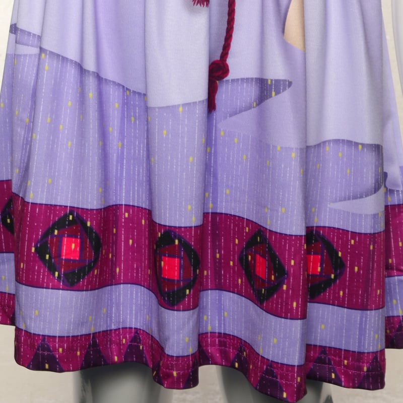 Lányoknak készült A-vonalú ruha, rajzfilm mintával, milk silk szövet, 100% poliészter